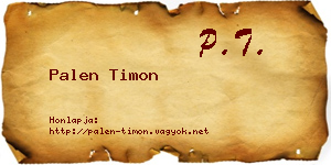 Palen Timon névjegykártya